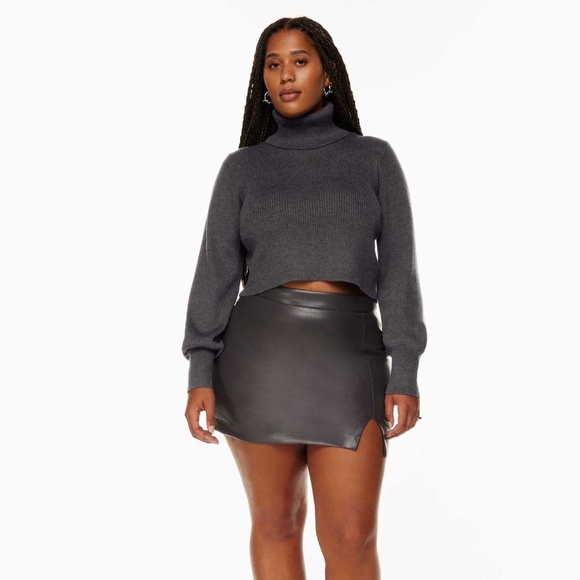 Aritzia Wilfred⎜REBECCA TURTLENECK⎜HEATHER PEPPERCORN GREY - Picture 2 of 16